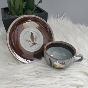 Stangl Pottery Vintage Golden Harvest Coffee Tea Cup & Saucer Set